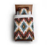 Dyani Sky & Umber twin - cotton - White Backing