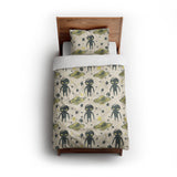 Space Aliens twin - cotton - White Backing
