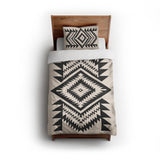 Reyno Black & Ivory twin - cotton - White Backing