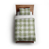Buffalo Plaid Light Sage twin - cotton - White Backing