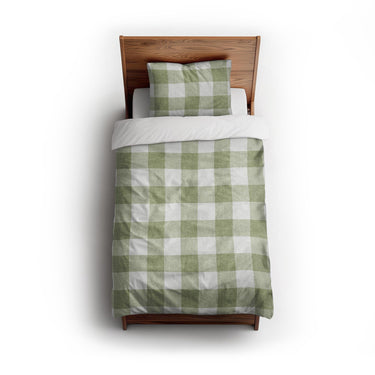 Buffalo Plaid Light Sage twin - cotton - White Backing