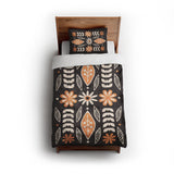 Topanga Black & Yellow twin - cotton - White Backing