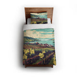 Finger Lakes Vineyard twin - cotton - White Backing