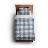 Buffalo Plaid Steel Blue twin - cotton - White Backing