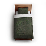 Ginko Green twin - cotton - White Backing
