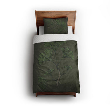 Ginko Green twin - cotton - White Backing