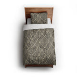 Paxton Black Taupe twin - cotton - White Backing