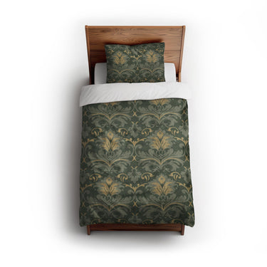 Agnes Deep Olive twin - cotton - White Backing