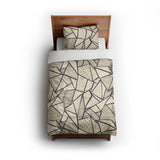 Harlan Ivory & Black twin - cotton - White Backing
