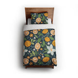 Lemon and Sage twin - cotton - White Backing