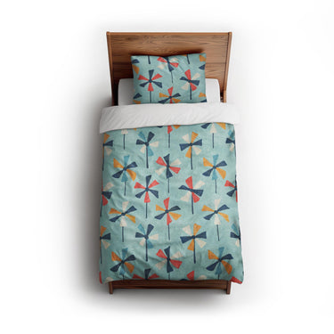 Breezy Pinwheels twin - cotton - White Backing