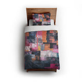 Heidi Blue & Purple twin - cotton - White Backing