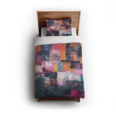 Heidi Blue & Purple twin - cotton - White Backing
