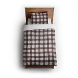 Wallace Plaid Maroon & Gold twin - cotton - White Backing