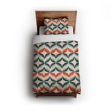 Jasper Blue & Red twin - cotton - White Backing