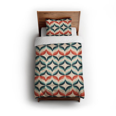 Jasper Blue & Red twin - cotton - White Backing