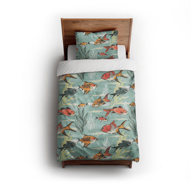 Fish Tank twin - cotton - White Backing