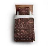 Acid Burn Clay & Yellow twin - cotton - White Backing