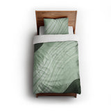 Elowin Green twin - cotton - White Backing
