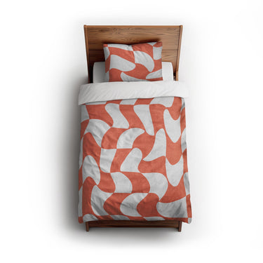 Twyla Checkered Coral twin - cotton - White Backing