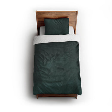 Keanu Watercolor Deep Teal Ombré twin - cotton - White Backing