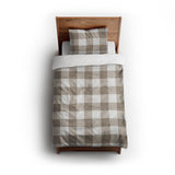 Buffalo Plaid Light Cedar Brown twin - cotton - White Backing