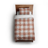 Buffalo Plaid Light Terracotta twin - cotton - White Backing