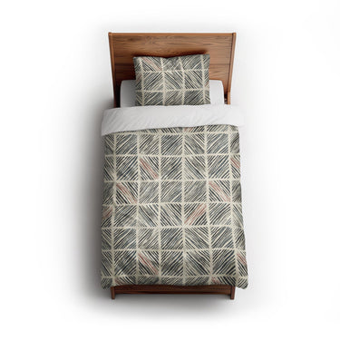 Lionel Black & Ivory twin - cotton - White Backing