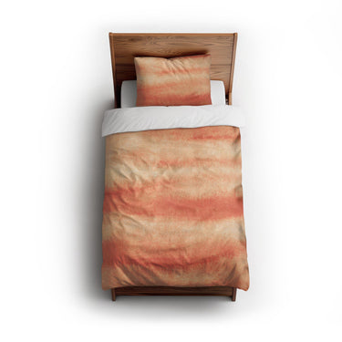 Ophelia Watercolor Peach Balayage twin - cotton - White Backing