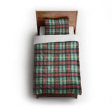 Ferguson Plaid Teal Red twin - cotton - White Backing