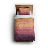 Imogen Watercolor Orange & Purple Ombre twin - cotton - White Backing