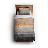 Ruidoso Navy & Burnt Orange twin - cotton - White Backing