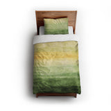 Ruidoso Green & Yellow twin - cotton - White Backing