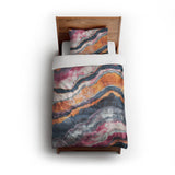 Helga Blue & Purple twin - cotton - White Backing