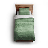 Jacinda Watercolor Green Ombre twin - cotton - White Backing