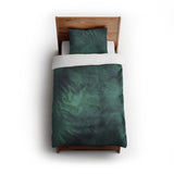 Andromeda Watercolor Teal twin - cotton - White Backing