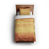 Jacinda Watercolor Fire Orange Ombre twin - cotton - White Backing