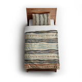 Delsin Blue & Orange twin - cotton - White Backing