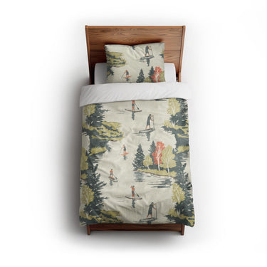 Paddleboard Party twin - cotton - White Backing