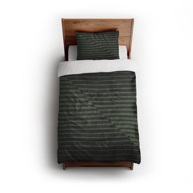 Euclid Black & Green twin - cotton - White Backing