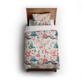Pink Princess Fairytale twin - cotton - White Backing