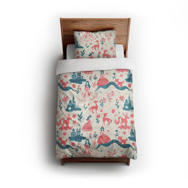 Pink Princess Fairytale twin - cotton - White Backing