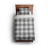 Buffalo Plaid Light Grey twin - cotton - White Backing