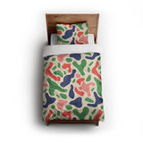Cosimo Blue Green Red twin - cotton - White Backing