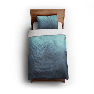 Kieran Watercolor Teal Ombre twin - cotton - White Backing