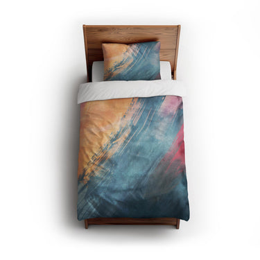 Eloise Blue & Pink twin - cotton - White Backing
