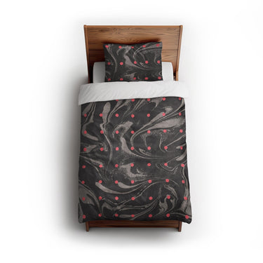 Acid Burn Greige & Infrared twin - cotton - White Backing