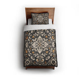 Annette Vintage Black & Yellow twin - cotton - White Backing