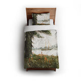 Old Hemlocks by Louis K Harlow twin - cotton - White Backing