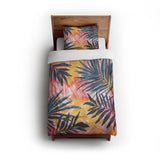 Florian Pink & Blue twin - cotton - White Backing
